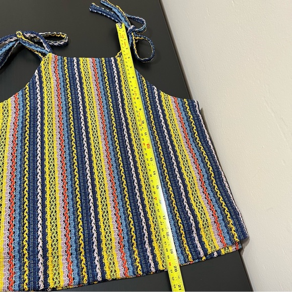 Texture & Thread by Madewell Tie Shoulder Tank Top in Rainbow Crochet - Lined - Picture 13 of 13